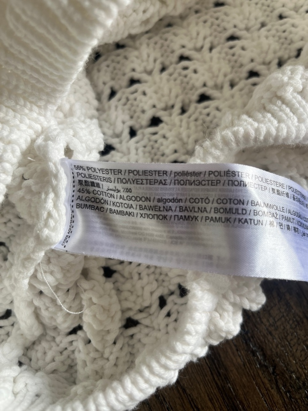 Like New Mango Classic White Cable-Knit Mock Neck Sweater - Picture 3 of 6